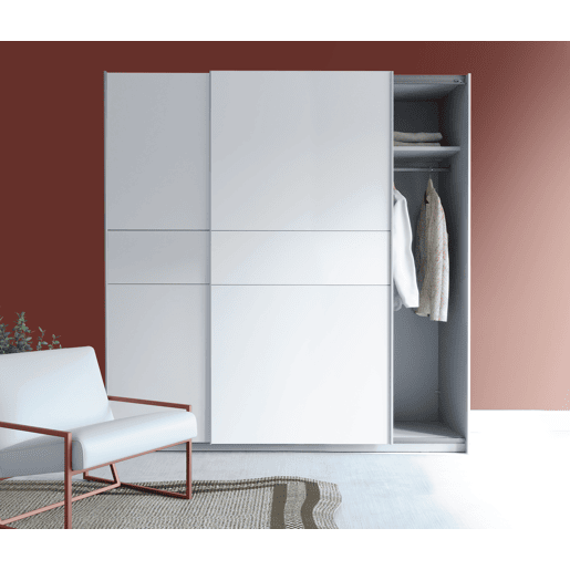 Roupeiro NEVADA portas deslizantes 200x209cm branco