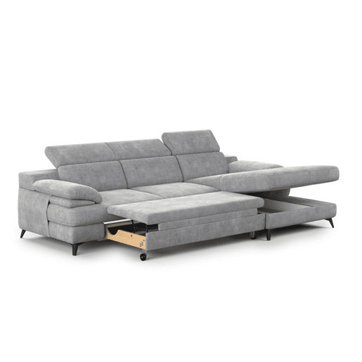 Chaise longue TITUS com cama dereita 4 lugares cinza