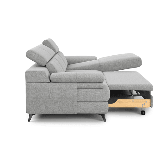 Chaise longue TITUS com cama dereita 4 lugares cinza