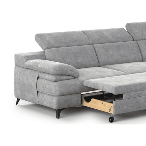 Chaise longue TITUS com cama dereita 4 lugares cinza