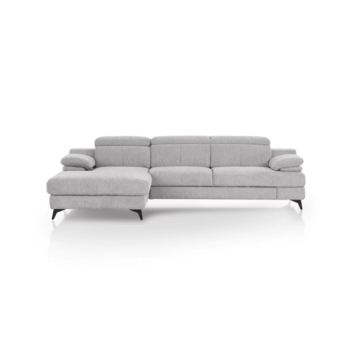 Chaise longue TITUS com cama esquerda 4 lugares cinza