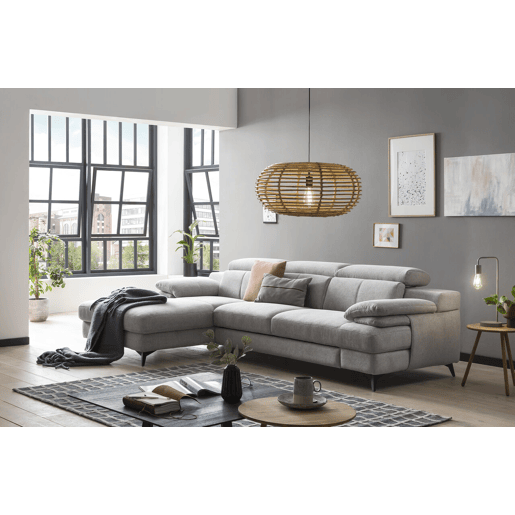 Chaise longue TITUS com cama esquerda 4 lugares cinza