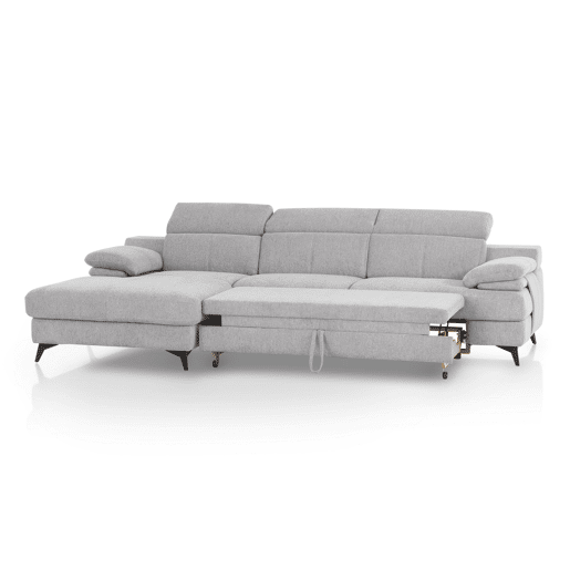 Chaise longue TITUS com cama esquerda 4 lugares cinza
