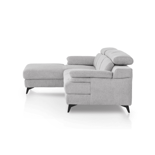 Chaise longue TITUS com cama esquerda 4 lugares cinza