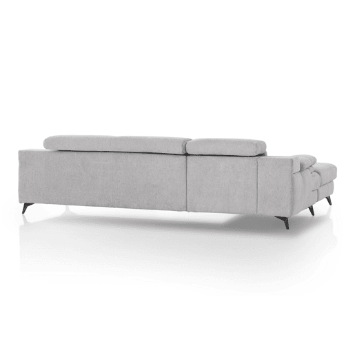 Chaise longue TITUS com cama esquerda 4 lugares cinza