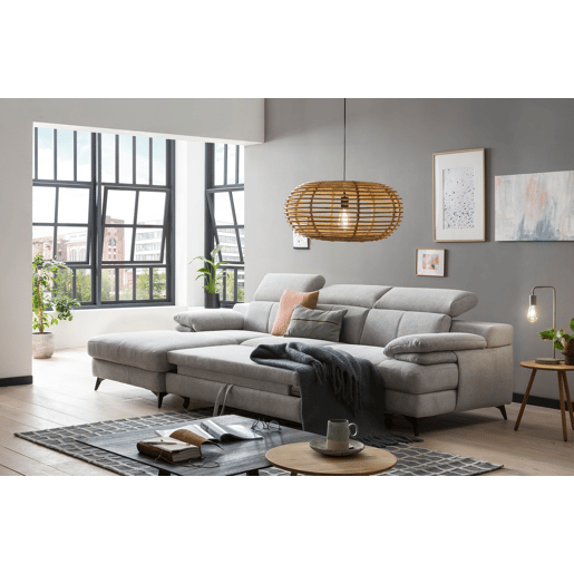 Chaise longue TITUS com cama esquerda 4 lugares cinza