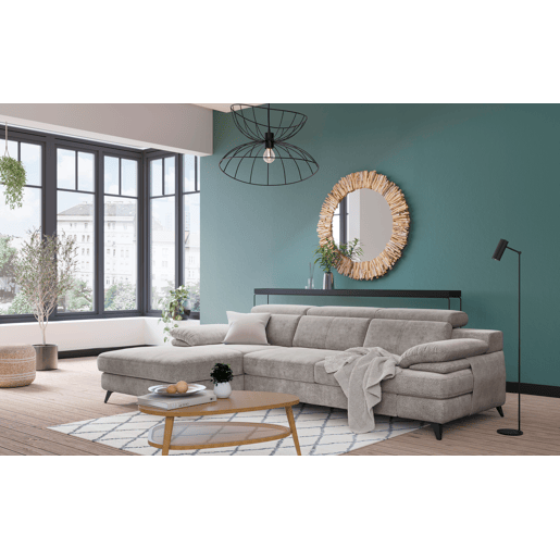 Chaise longue TITUS com cama esquerda 4 lugares bege