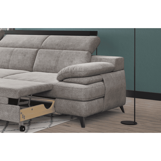 Chaise longue TITUS com cama esquerda 4 lugares bege