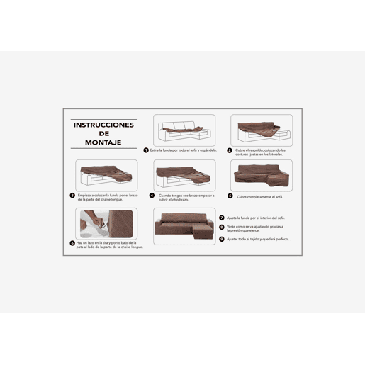 Capa para chaise longue OLIMPO preta esquerda