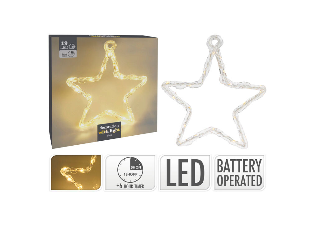 Estrella LED navidad CLARK 23cm
