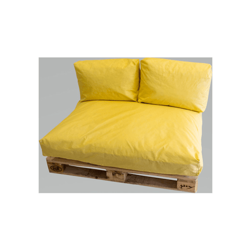Conjunto de 3 almofadas para palete COZY em amarelo