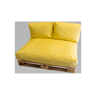 Conjunto de 3 almofadas para palete COZY em amarelo