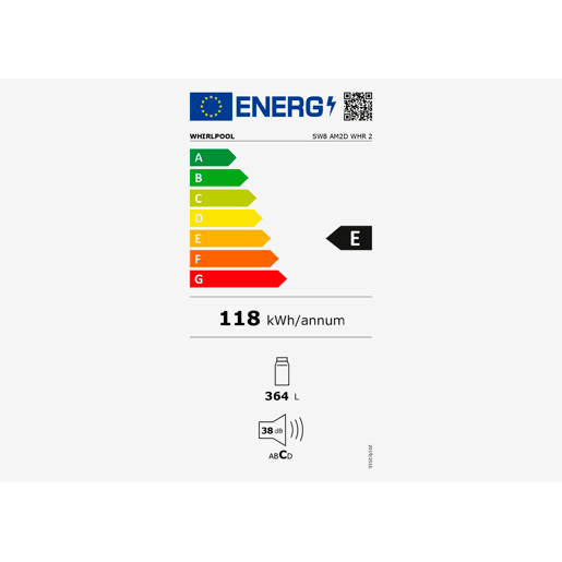 Frigorifico WHIRLPOOL SW8 AM2D WHR 2 364 litros low frost