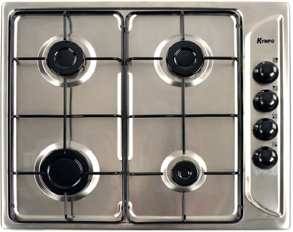Placa de gas kympo eso111asf2x 4 zonas 60cm inox