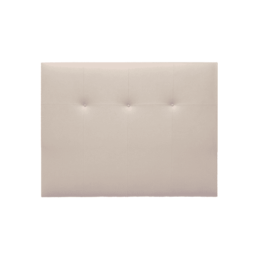 Cabeceira ATHENAS pele sintética bege 145x120cm