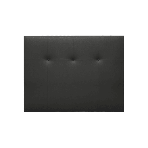 Cabeceira ATHENAS pele sintética preto 145x120cm