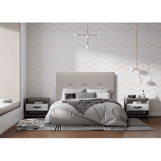Cabeceira ATHENAS tecido cinza 145x120cm Cabeceira ATHENAS tecido cinza 145x120cm