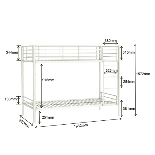 Beliche 90x190cm com barreira protectora MAGIC