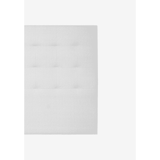 Cabeceira CASCAIS pele sintética branco 160x120cm