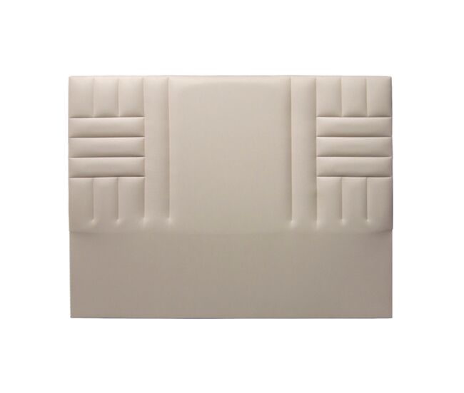 Cabecero kansas piel sintética beige 160x120cm - conforama