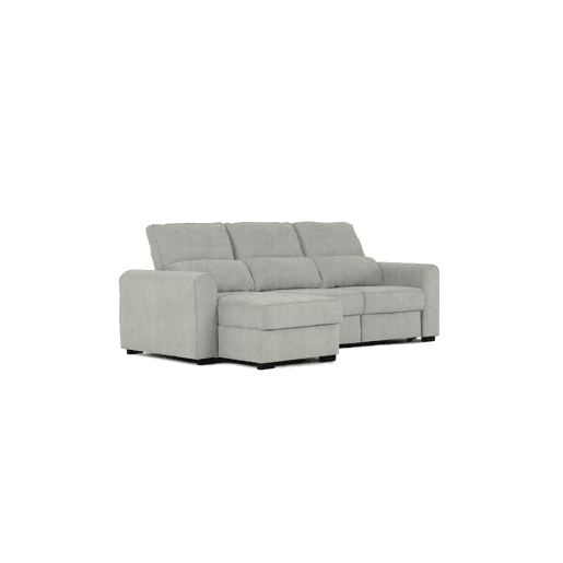 Chaise longue com cama CONNOR esquerda 3 lugares cinza Chaise longue com cama CONNOR esquerda 3 lugares cinza
