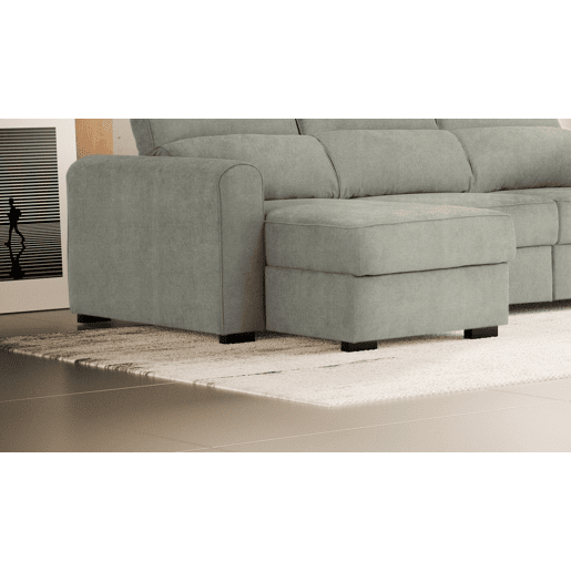 Chaise longue com cama CONNOR esquerda 3 lugares cinza Chaise longue com cama CONNOR esquerda 3 lugares cinza
