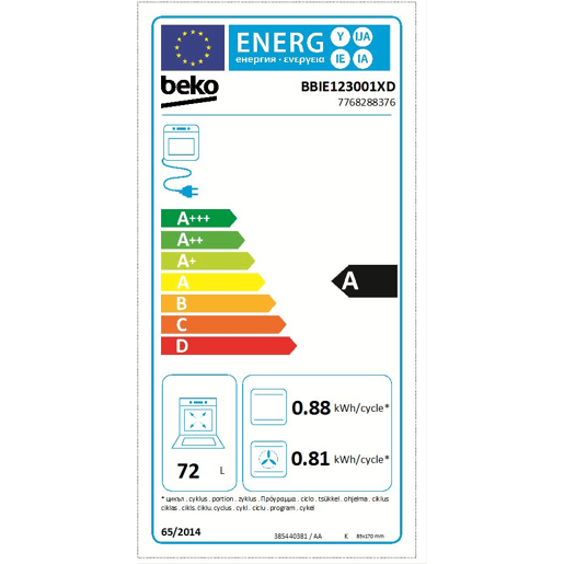 Forno elétrico BEKO BBIE123001XD multifunções 72 litros