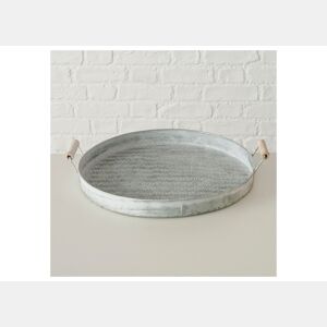 Bandeja de metal cinzenta SILVIA 29cm