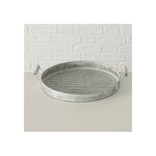 Bandeja de metal cinzenta SILVIA 34cm