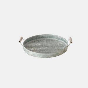 Bandeja de metal cinzenta SILVIA 34cm