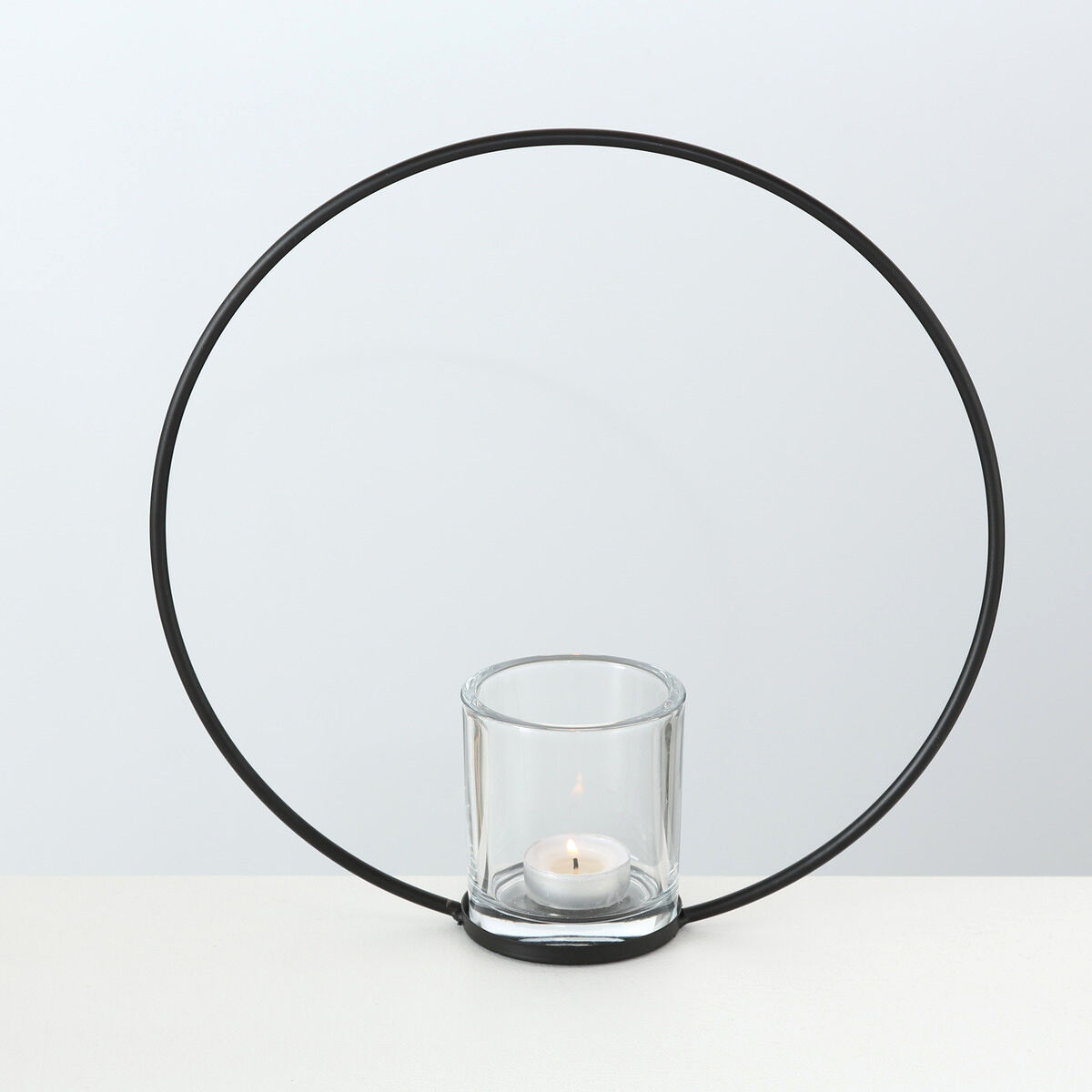 Porta velas meta negro RUMBA 30cm
