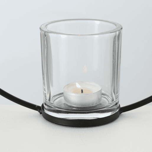 Suporte para velas RUMBA preto 30cm