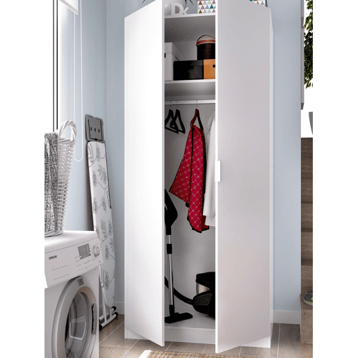 Roupeiro PRACTIK portas batentes 81x184cm branco Roupeiro PRACTIK portas batentes 81x184cm branco