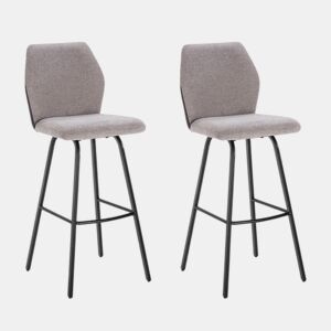 Conjunto de 2 bancos altos PAUL cinza claro
