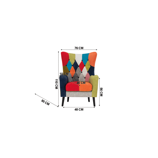 Cadeirão CIRCO com estampa patchwork Cadeirão CIRCO com estampa patchwork