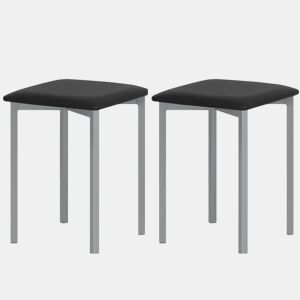 Conjunto de 2 bancos baixos BENE preto e cinza