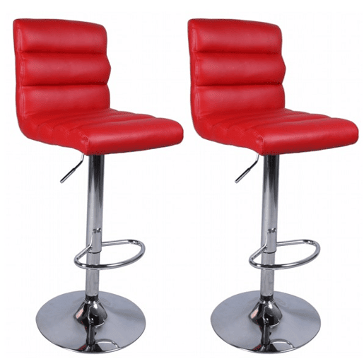 Conjunto de 2 bancos ajustáveis PALM vermelho Conjunto de 2 bancos ajustáveis PALM vermelho