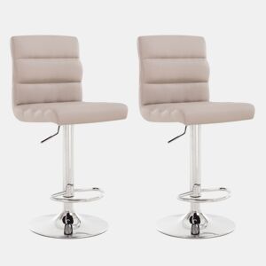 Conjunto de 2 bancos ajustáveis PALM cinza claro