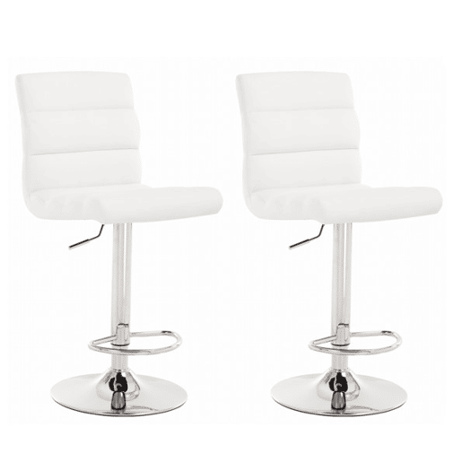 Conjunto de 2 bancos ajustáveis PALM branco