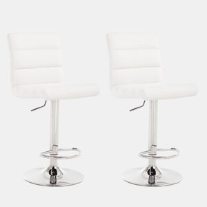 Conjunto de 2 bancos ajustáveis PALM branco