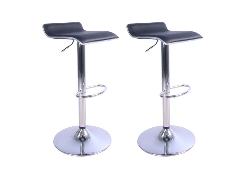 Pack de 2 taburetes ajustables KENY negro