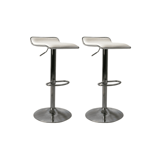 Conjunto de 2 bancos ajustáveis KENY branco