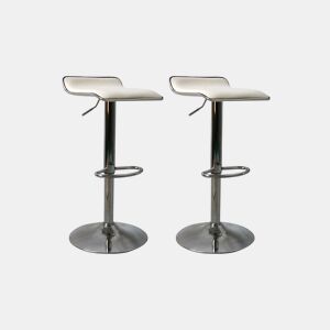 Conjunto de 2 bancos ajustáveis KENY branco