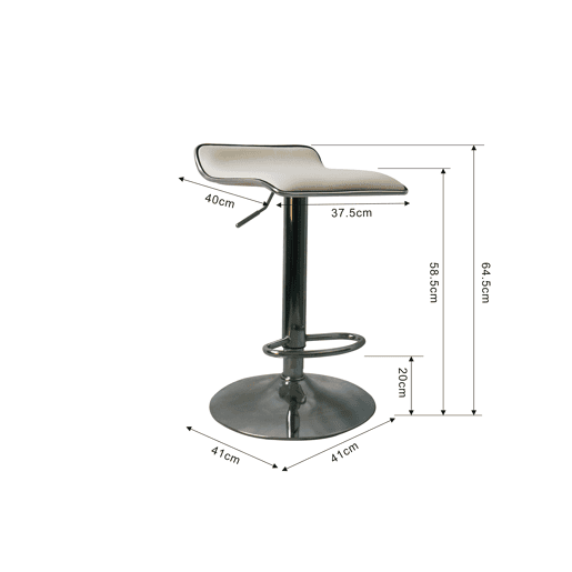 Conjunto de 2 bancos ajustáveis KENY branco