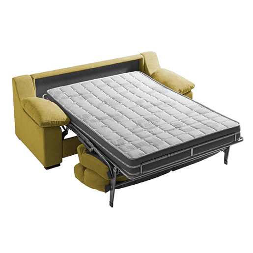 Sofá cama MOLLY 3 lugares cor mostarda