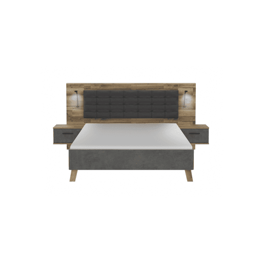 Conjunto cama 160x200cm cabeceira e mesas de cabeceira RICCIANO