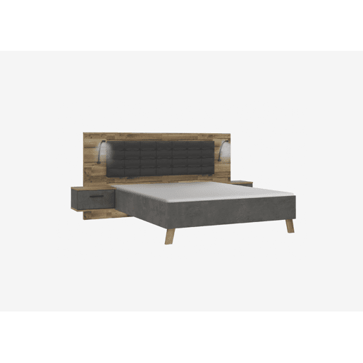 Conjunto cama 160x200cm cabeceira e mesas de cabeceira RICCIANO