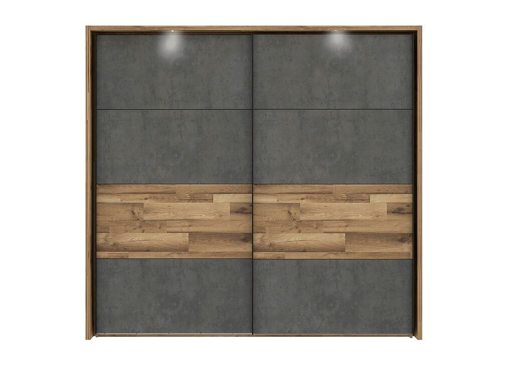Armario RICCIANO puertas correderas 230x215cm roble