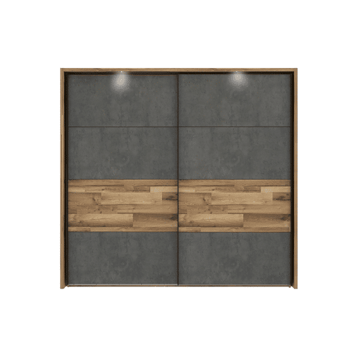 Roupeiro RICCIANO portas deslizantes 230x215cm carvalho