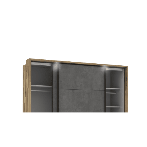 Roupeiro RICCIANO portas deslizantes 230x215cm carvalho